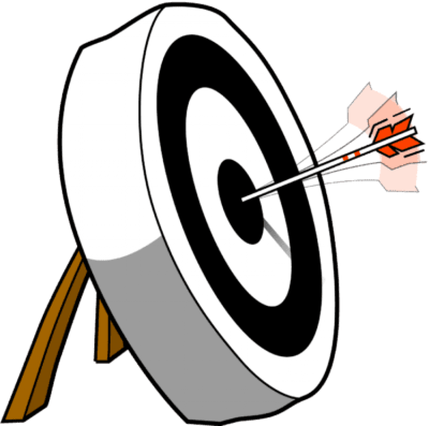 Free Png Download Arrow Missing Target Png Images Background - Arrow Hitting Target Clipart Transparent Png (850x844), Png Download