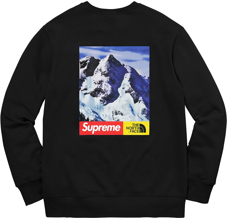 Supreme The North Face Mountain Crewneck Sweatshirt - Supreme North Face Jumper Clipart (1000x1000), Png Download