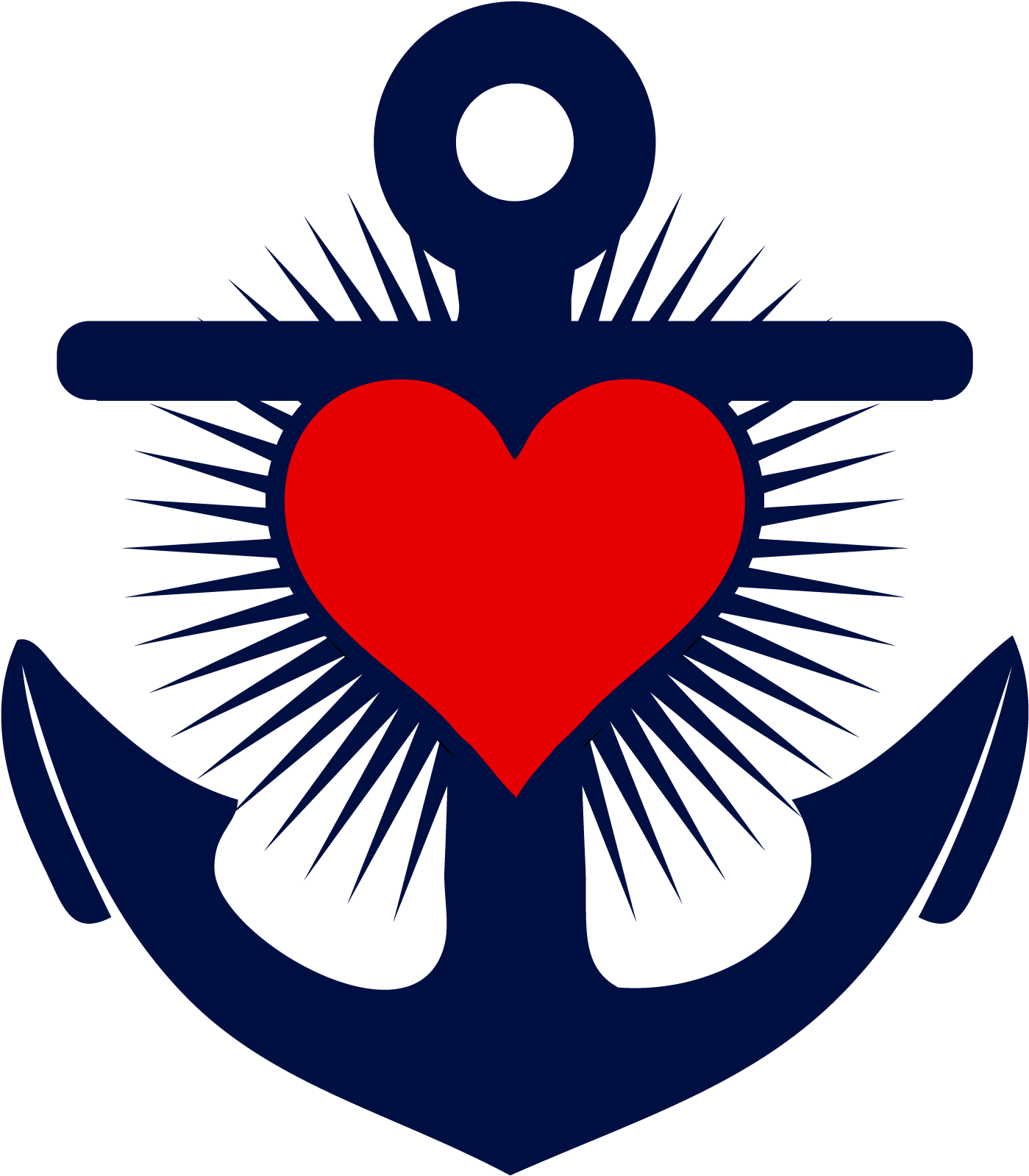 Anchor Clipart Heart - Heart Anchor Clip Art - Png Download (1454x1662), Png Download
