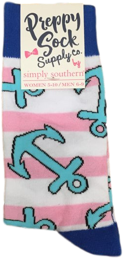 Simply Southern Anchor Sock - Sock Clipart (640x640), Png Download