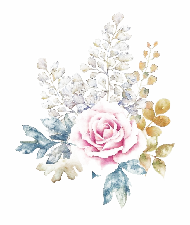 Watercolor Flowers Png Download Image - Free Watercolor Rose Background Clipart (650x770), Png Download