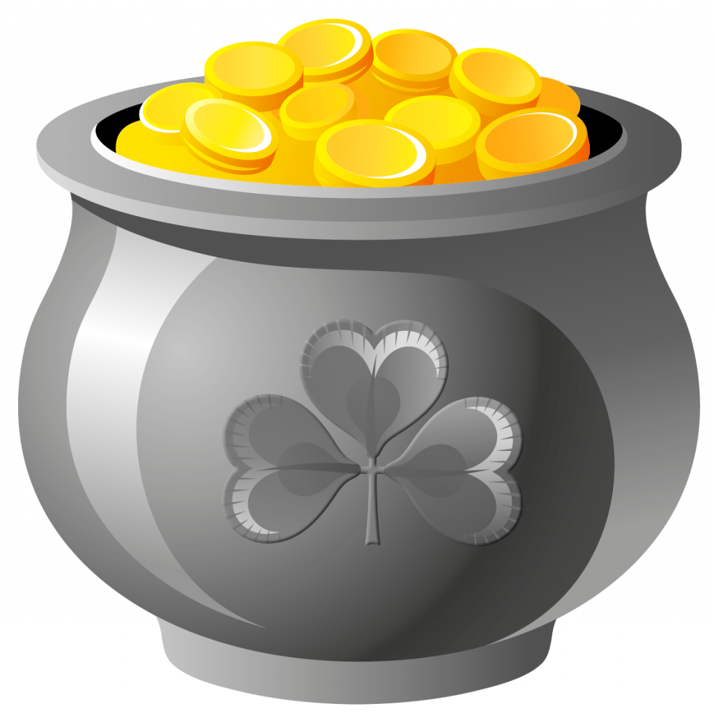 Unique Pictures Of Pots Gold Free Clipart - St Patrick's Pot Of Gold - Png Download (1024x1023), Png Download