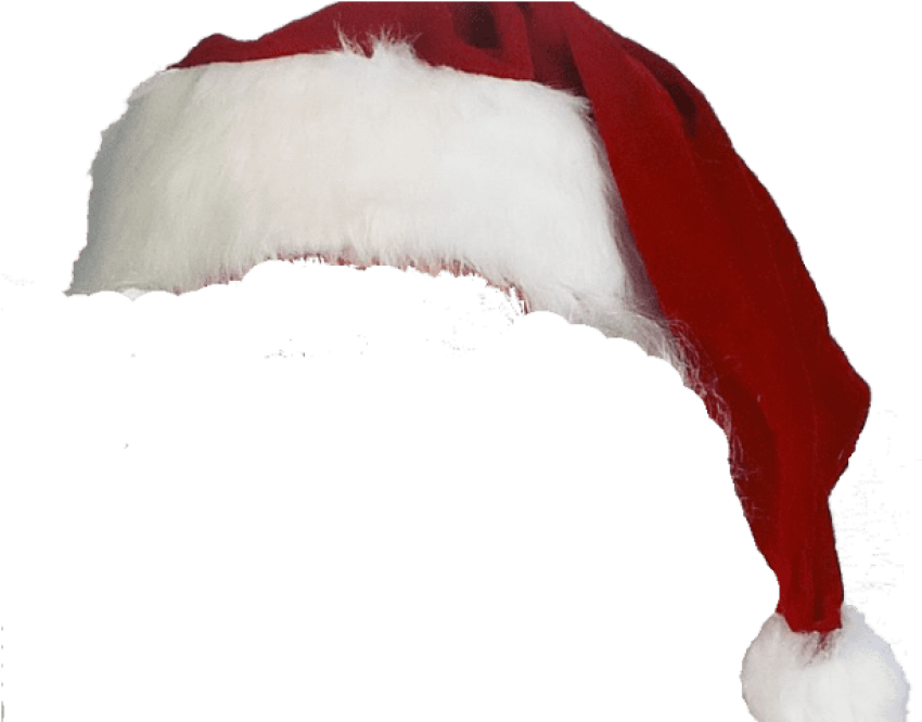 Free Png Download Transparent Background Santa Hat - Transparent Background Santa Hat Png Clipart (850x666), Png Download