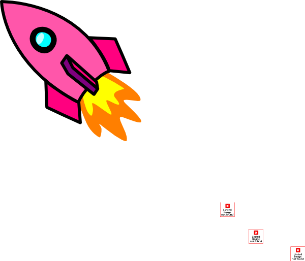 Pink Rocket Clip Art - Clip Art Space Ship - Png Download (600x514), Png Download