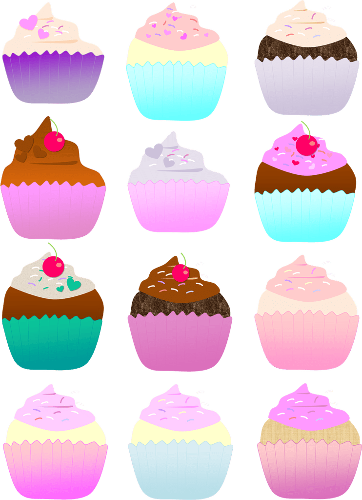 Cupcake Clipart - Clip Art - Png Download (742x1024), Png Download