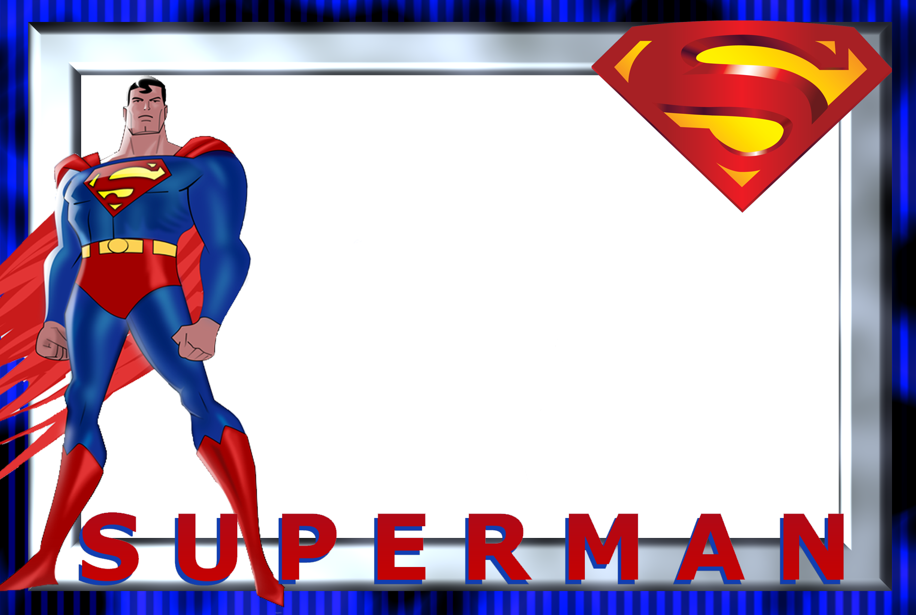 Clip Arts Related To - Superman Background For Invitation - Png Download (1795x1205), Png Download