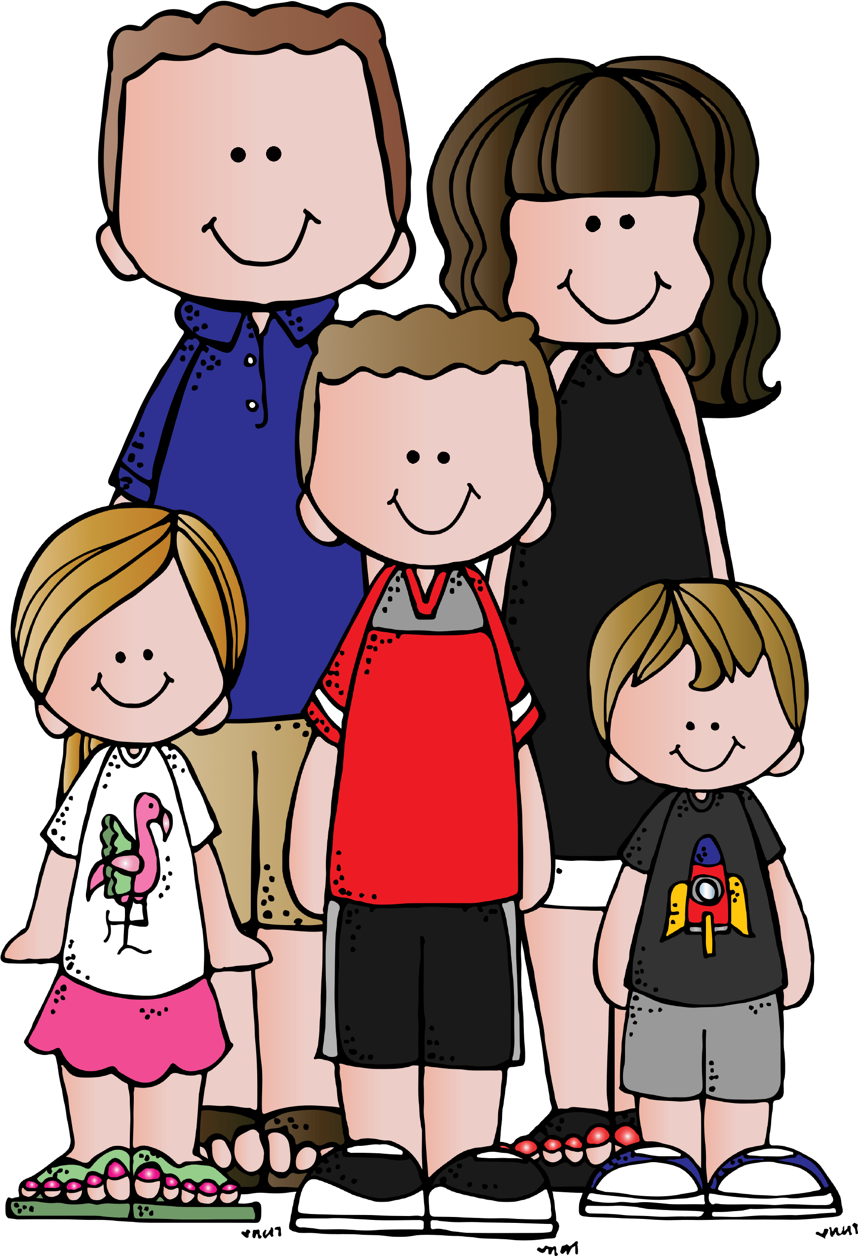 Brian Family Melonheadz Illustrating Llc - Family By Melonheadz Clipart (1739x2551), Png Download