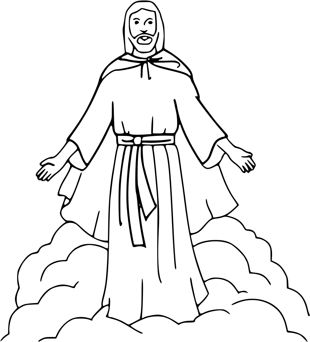 1077 X 1200 4 - Jesus Clip Art Black And White - Png Download (1077x1200), Png Download