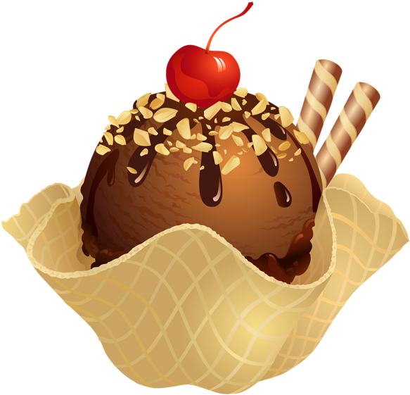 Pin By Lyudmila On Капкейки,сладости - Chocolate Ice Cream Clipart - Png Download (600x572), Png Download