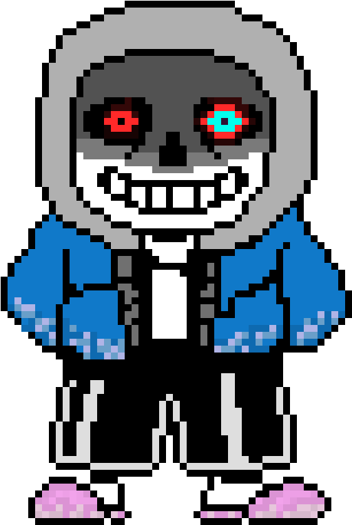 Dust Sans By - Undertale Sans Pixel Art Clipart (640x900), Png Download