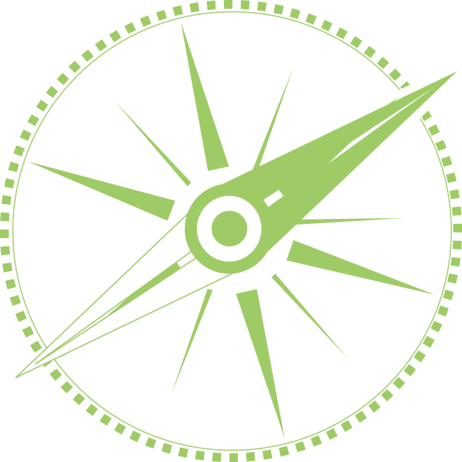 Compass Icon Png Green Clipart (650x650), Png Download
