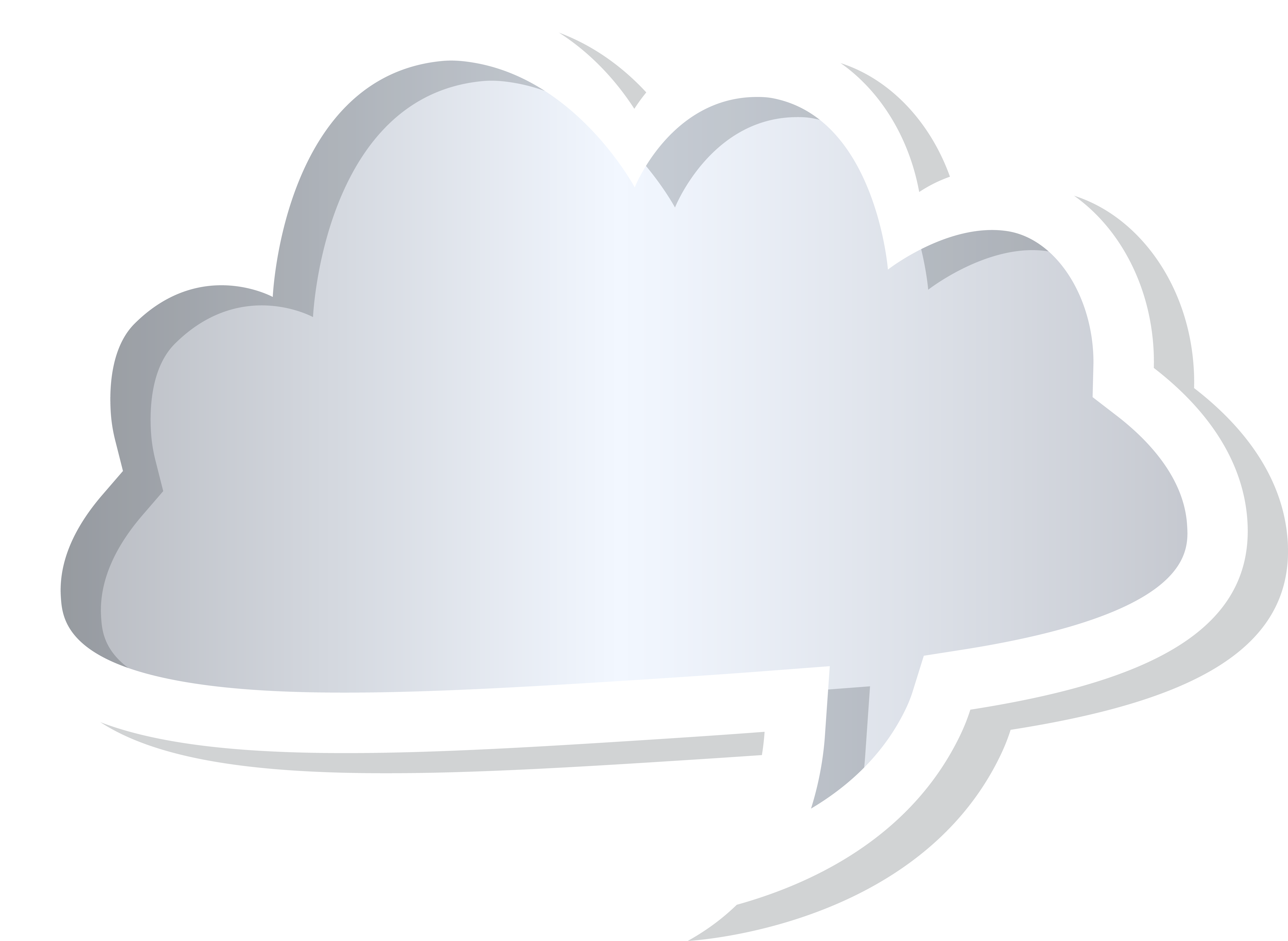 Cloud Bubble Speech Grey Png Clip Art Image - Grey Speech Bubble Png Transparent Png (6304x4604), Png Download