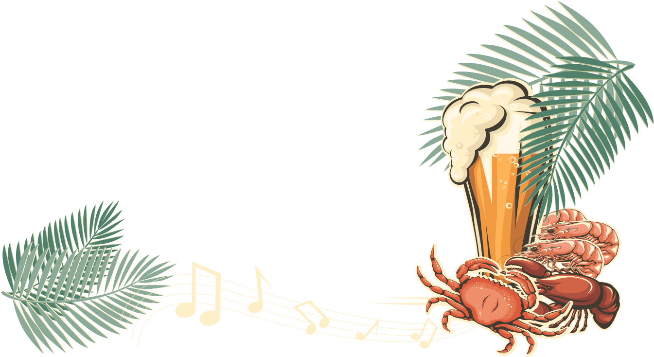 Decorative Clipart Toran - Seafood And Music - Png Download (1344x749), Png Download