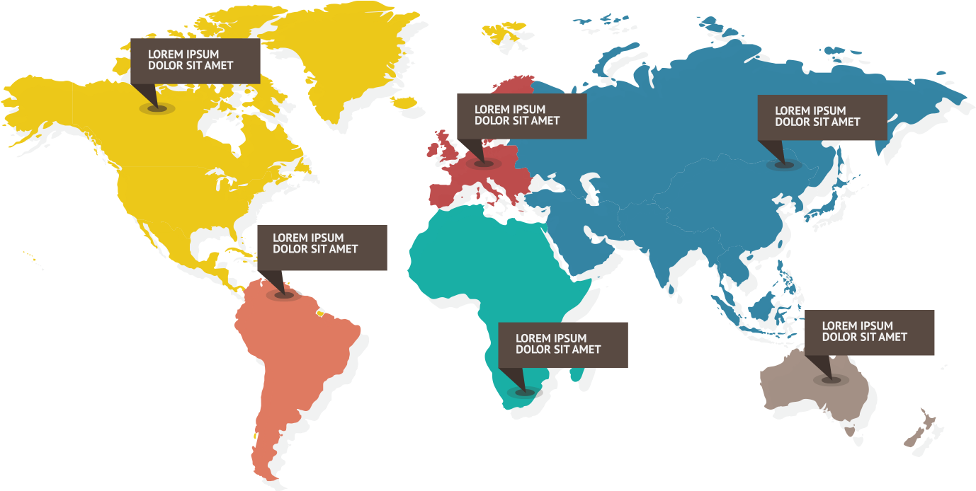 World Map Png - World Map With Bolts Clipart (1641x800), Png Download