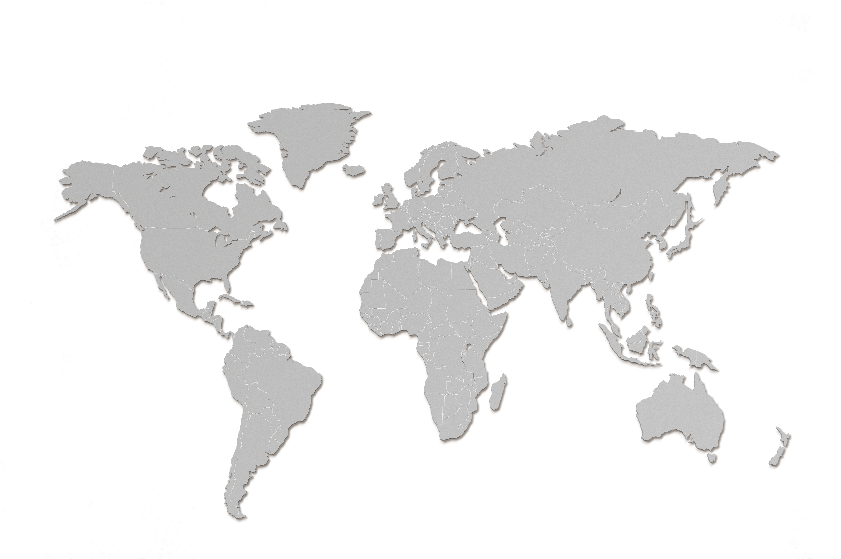What Is Your Top Choice - World Map Cutout Clipart (3543x2353), Png Download