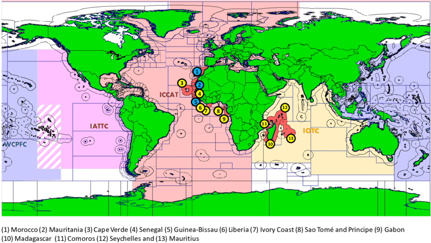 -world Map, Showing The Coastal States With Current - Continents Of World Shapefiles Clipart (850x477), Png Download