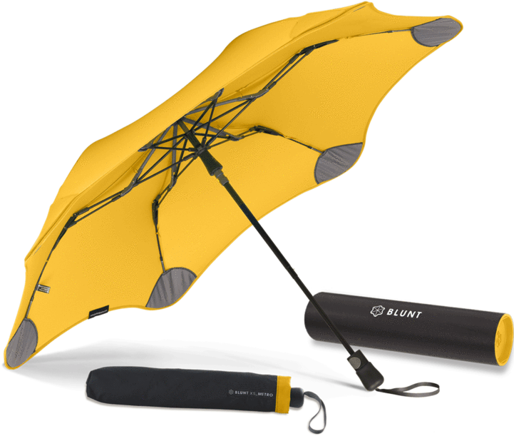Blunt Metro Yellow Umbrella - Blunt Metro Travel Umbrella Clipart (720x720), Png Download