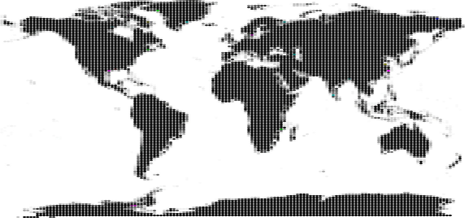 Maps Clipart World Map Outline - Black White World Map Border - Png Download (1600x750), Png Download