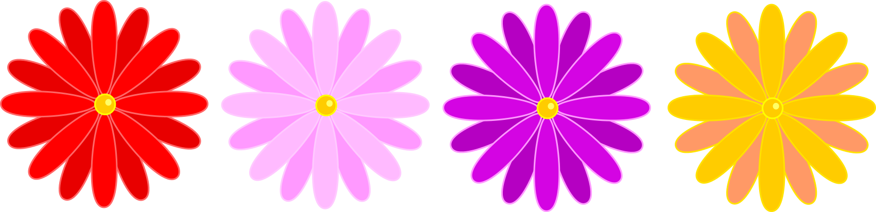 Png Stormdesignz Svg Library Download - Pink Flower Chain Clipart Transparent Png (1702x412), Png Download