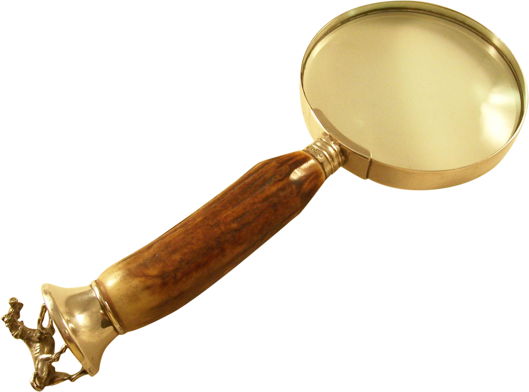 Stunning Vintage Magnifying Glass With Antler Handle, - Vintage Magnifying Glass Transparent Background Clipart (1760x1760), Png Download