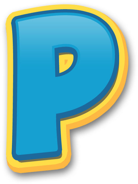 Alfabeto Para Escudos De Paw Patrol Para Imprimir Gratis - Letra P Da Patrulha Canina Clipart (522x719), Png Download