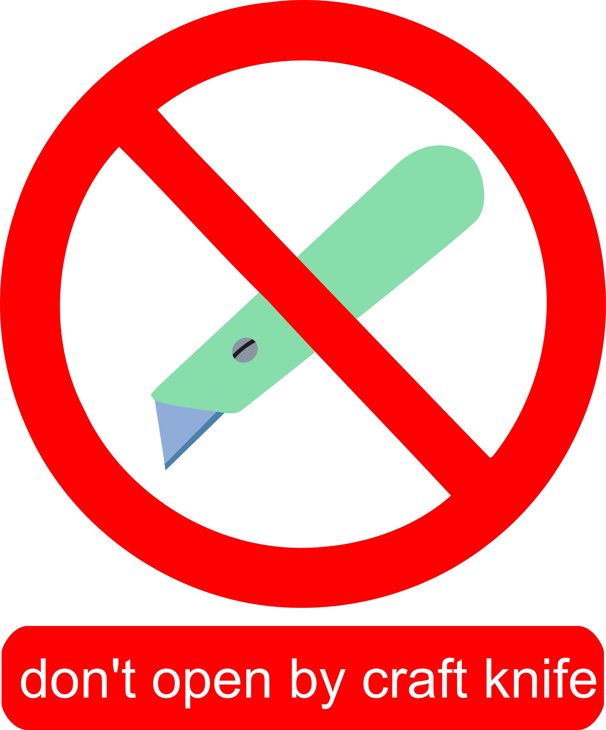 This Free Icons Png Design Of Don't Open By Craft Knife Clipart (1994x2400), Png Download
