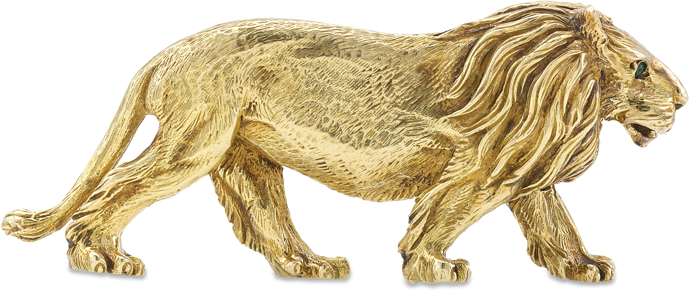 Gold Lion Brooch By Tiffany & Co Clipart (2254x953), Png Download