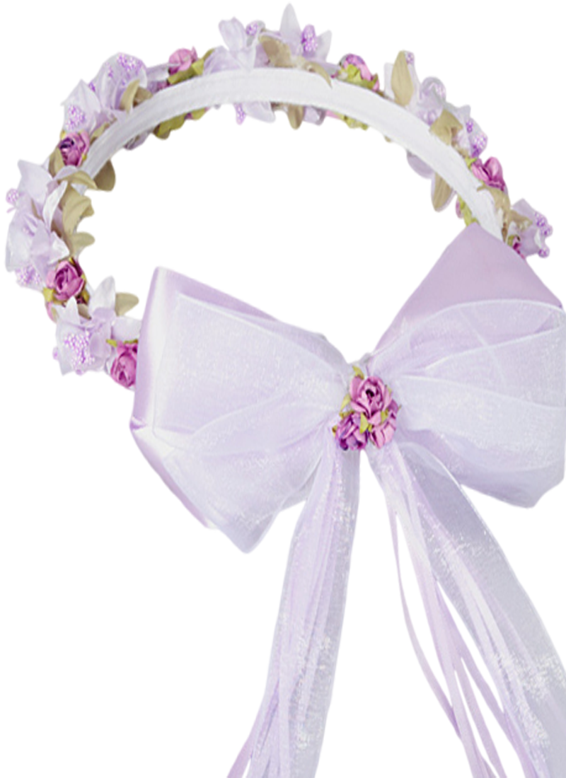 A Beautiful Lilac Or Lilac & White Floral Crown Wreath, - Moth Orchid Clipart (800x1100), Png Download