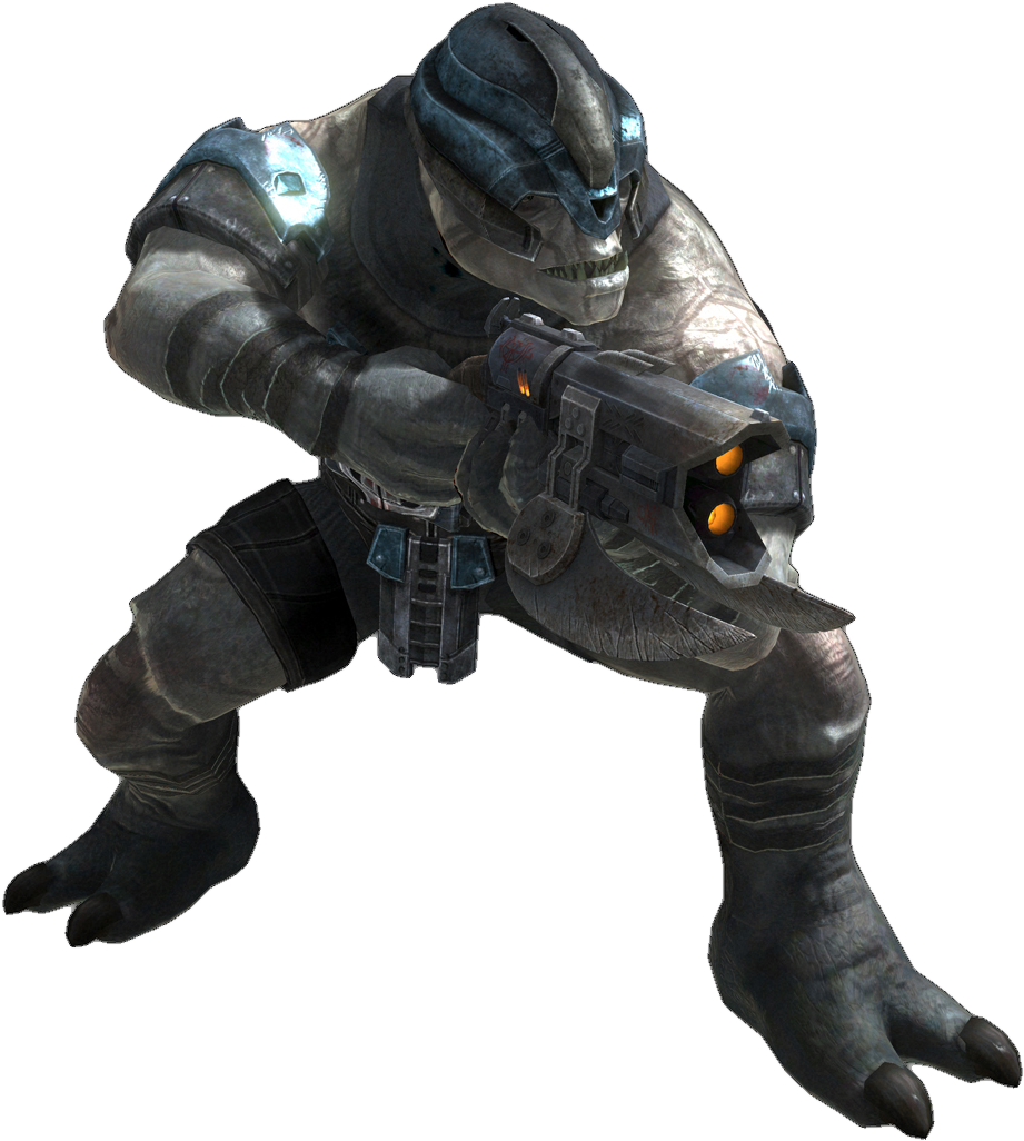 Halo 2 Anniversary Brutes - Halo Reach Brute Minor Clipart - Large Size Png...