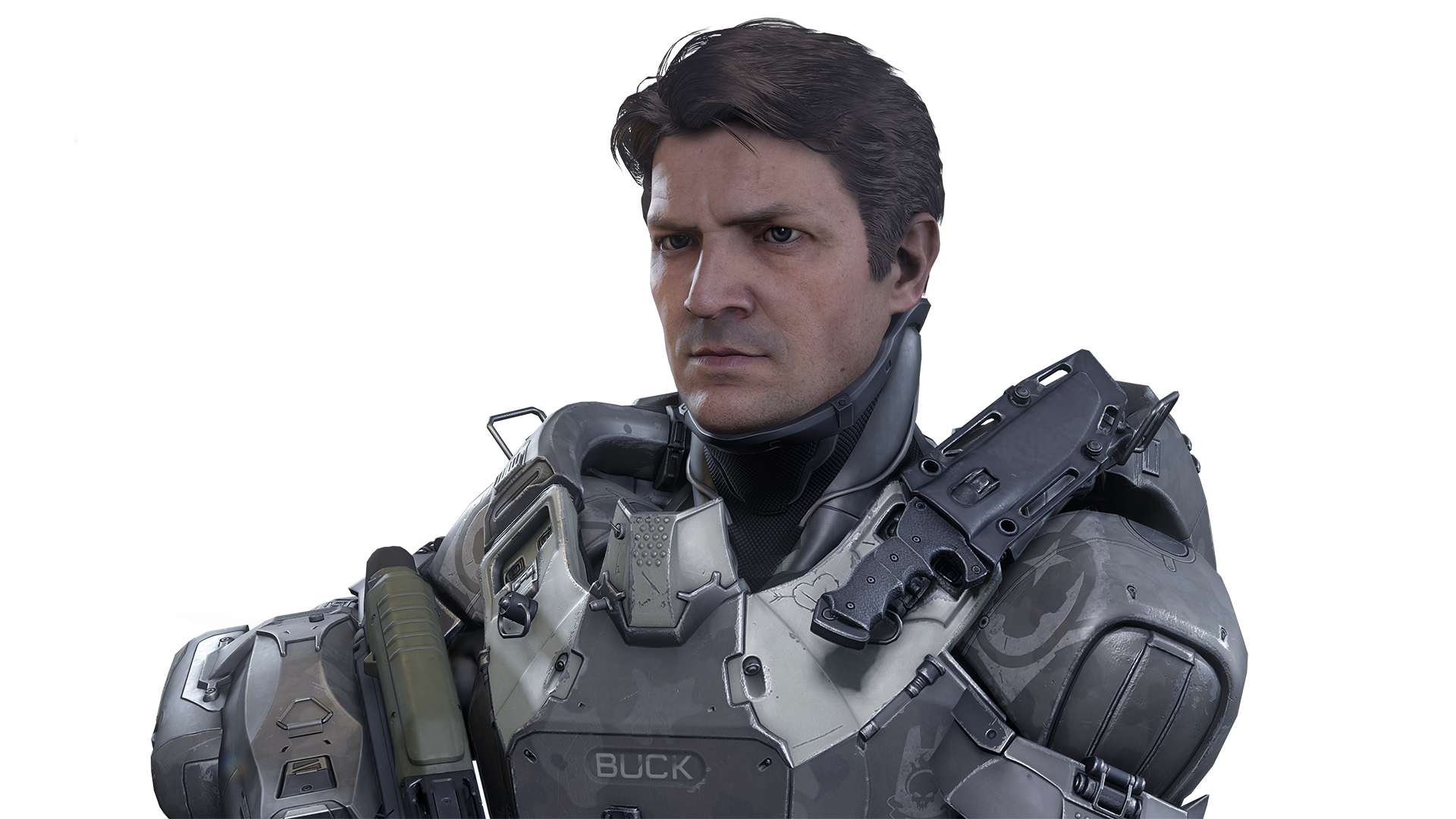 H5 Guardians Render Buck Head Png - Halo Odst Buck Clipart (1920x1080), Png Download