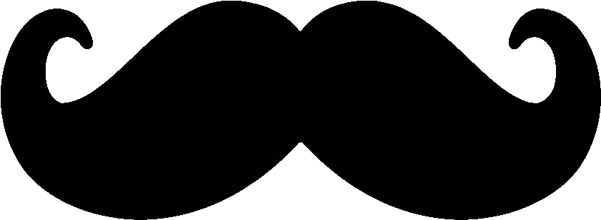 Moustache Png Pic - Mustache Template Clipart (900x500), Png Download