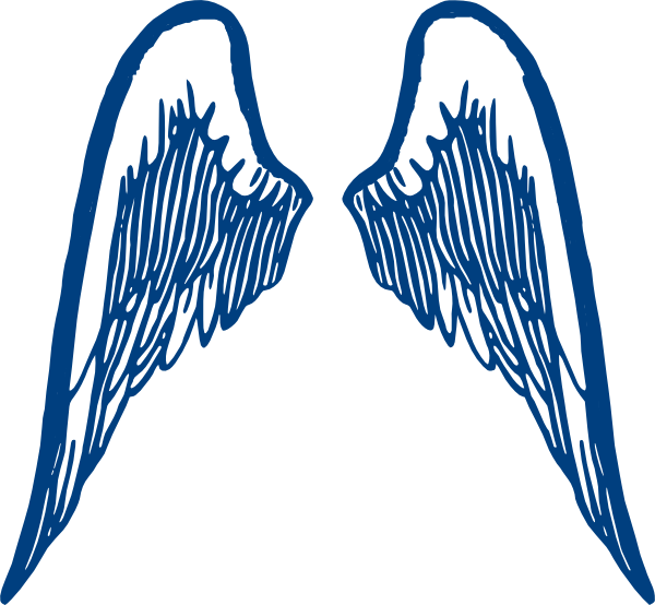 Blue Wings Svg Clip Arts 600 X 554 Px - Png Download (600x554), Png Download