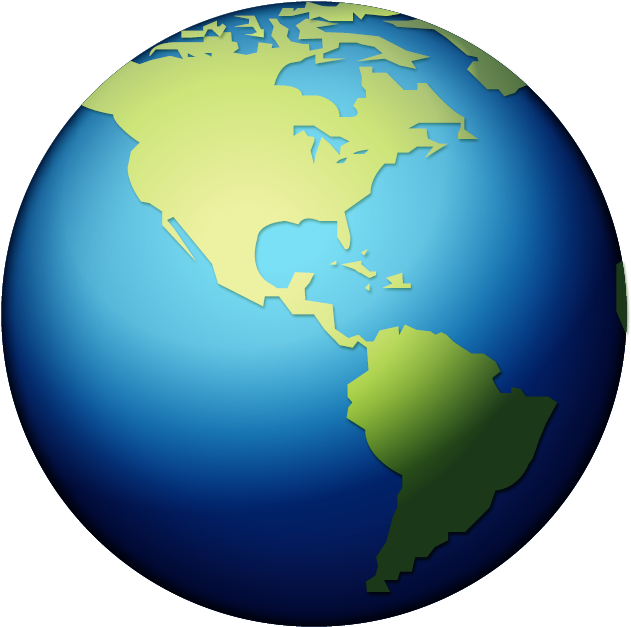Earth Globe Transparent Background - Earth Emoji Clipart (640x640), Png Download