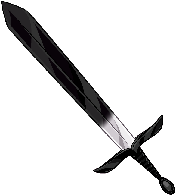 Ninja Sword Png - Ninja Black Sword Png Clipart (588x654), Png Download