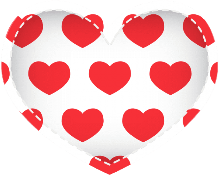 Free Png White Heart With Hearts Png - Heart Clipart (850x678), Png Download