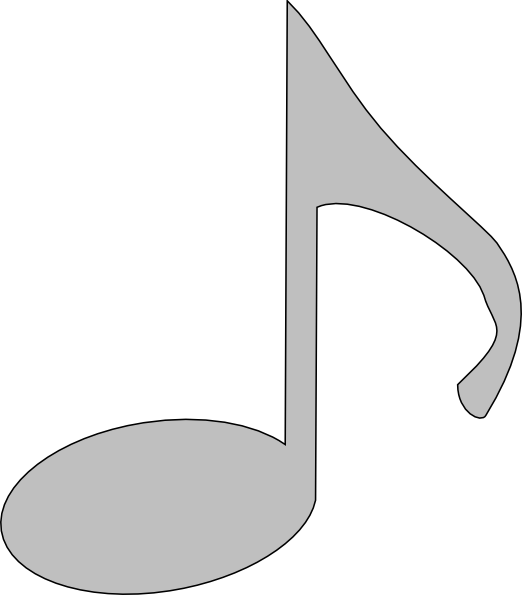 Silver Music Notes Png - Silver Musical Note Clipart (522x595), Png Download