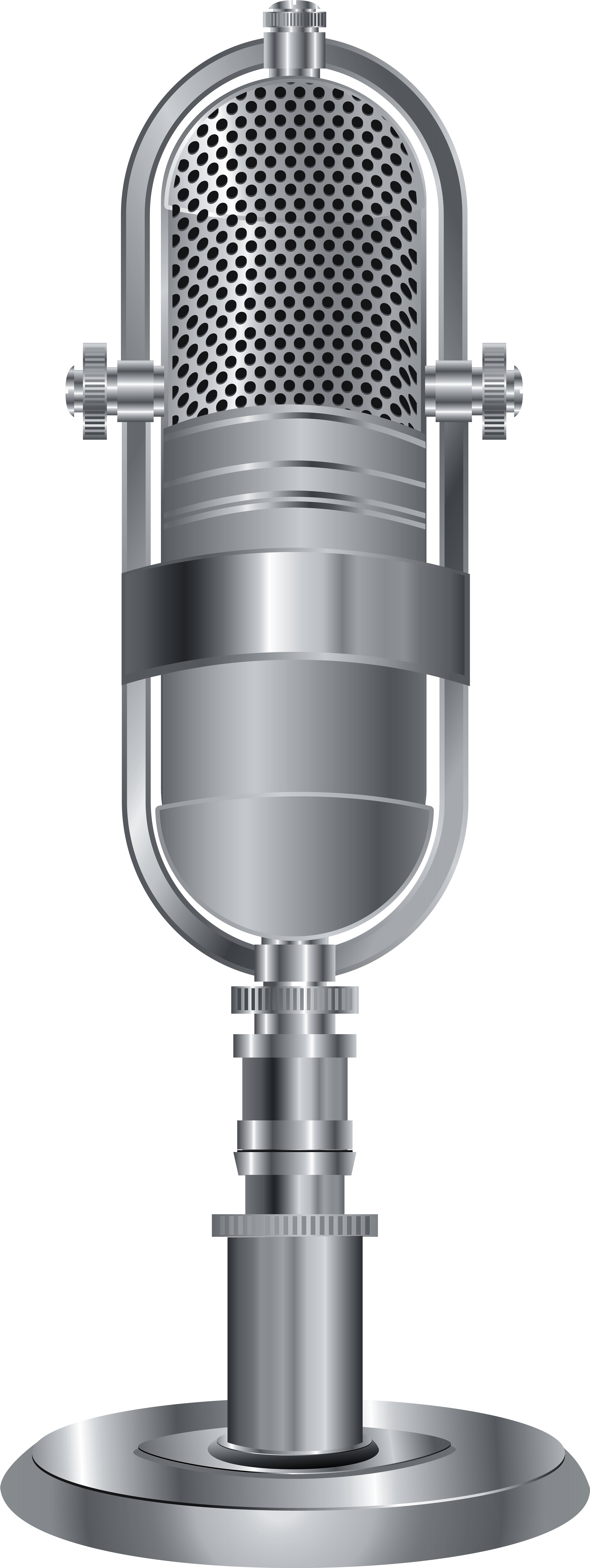 Studio Microphone Png - Microphone Gold Png Clipart (3008x8000), Png Download