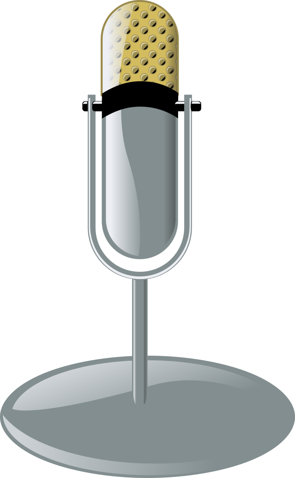 Old Microphone Cleanup Style - Microphone Clip Art - Png Download (958x1551), Png Download