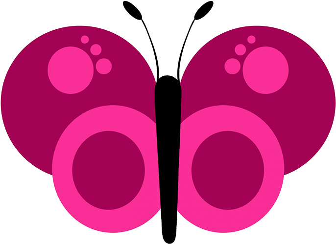 Cute Butterflies Png Clipart - Clip Art Transparent Png (709x527), Png Download