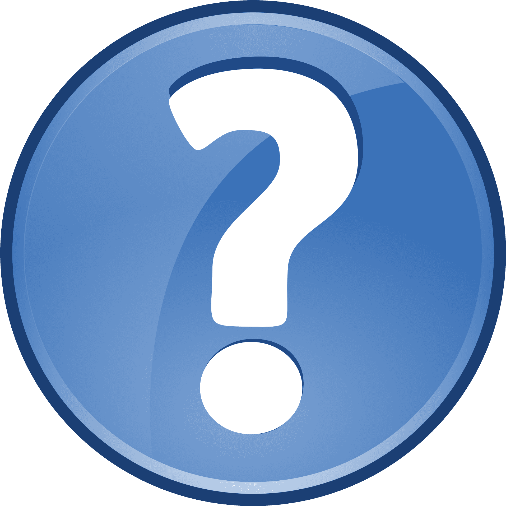 Question-mark - Blue Question Mark Svg Clipart (2000x2000), Png Download