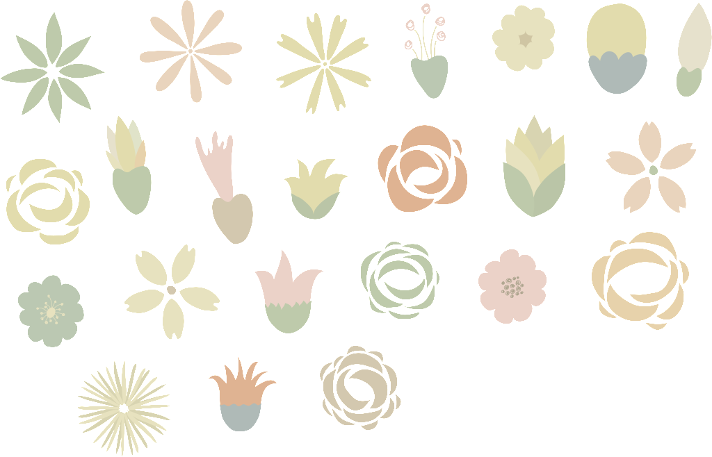 Hand Drawn Fresh Flower Pattern - Circle Clipart (1024x658), Png Download