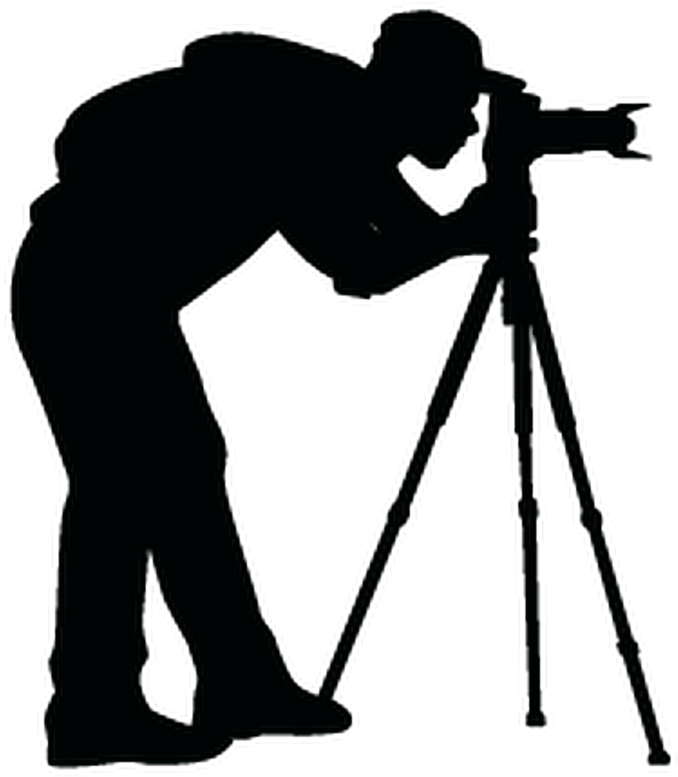 Ftestickers Silhouette People Man Photographer Photo - Silhouette Of Cameras Png Clipart (678x777), Png Download