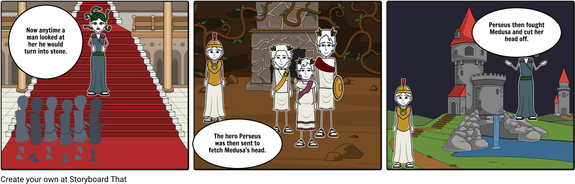 Medusa - Cartoon Clipart (1164x385), Png Download