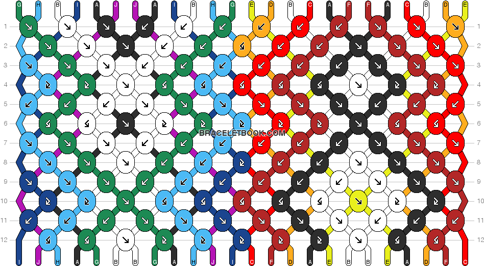 Rainbow Chevron Friendship Bracelet Pattern Number - Friendship Bracelets Patterns Pink Clipart (962x528), Png Download