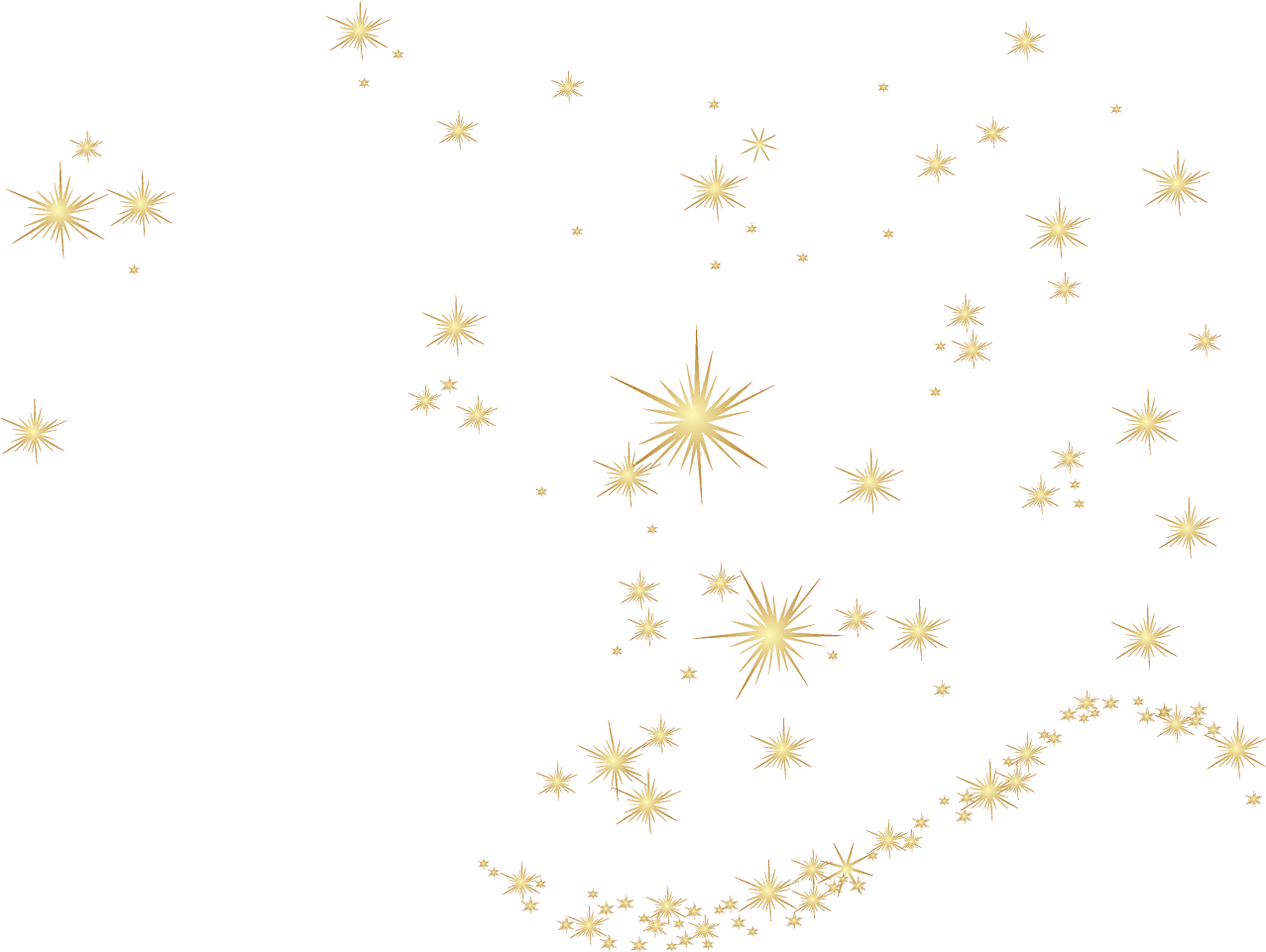 Stars Gold Christmas Tumblr Ftestickers Png Gold Png - Fireworks Gold .png Clipart (1277x961), Png Download