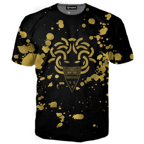 Medusa Gold Print Tee - Active Shirt Clipart (600x600), Png Download