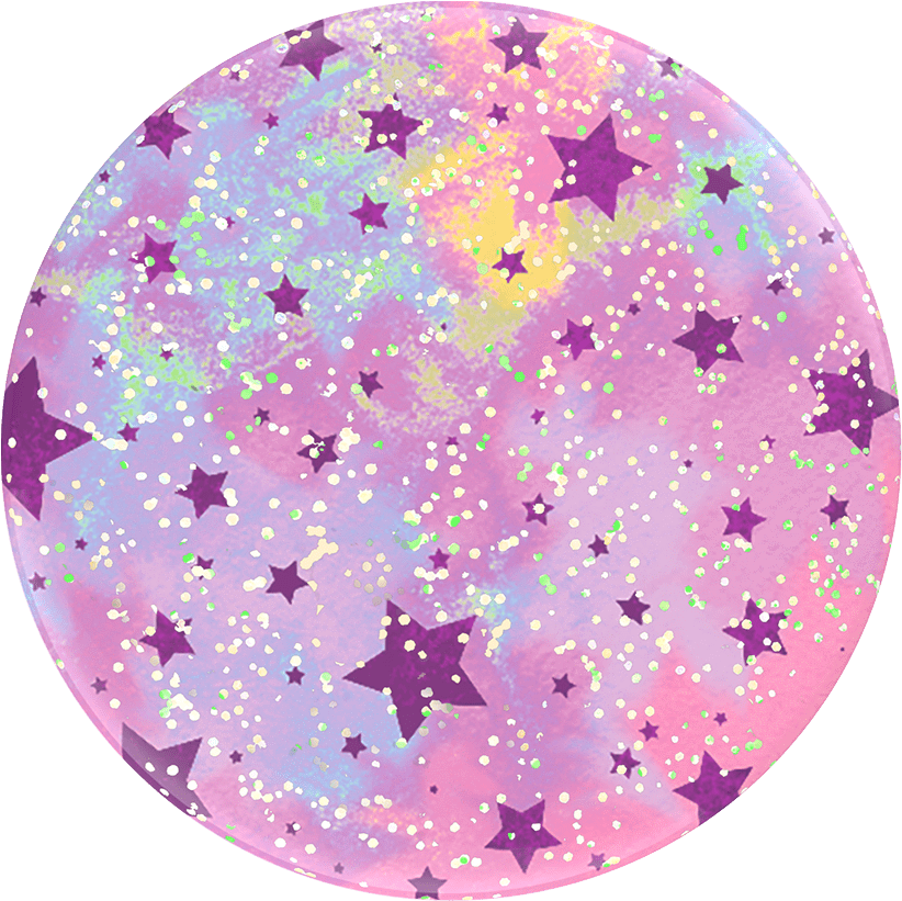 Glitter Starry Dreams Lavender, Popsockets - Circle Clipart (1000x1000), Png Download