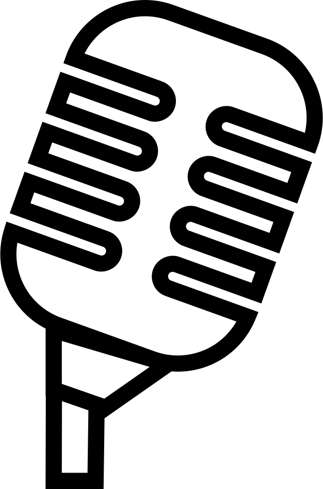 648 X 980 1 - Microphone Outline Png Clipart (648x980), Png Download