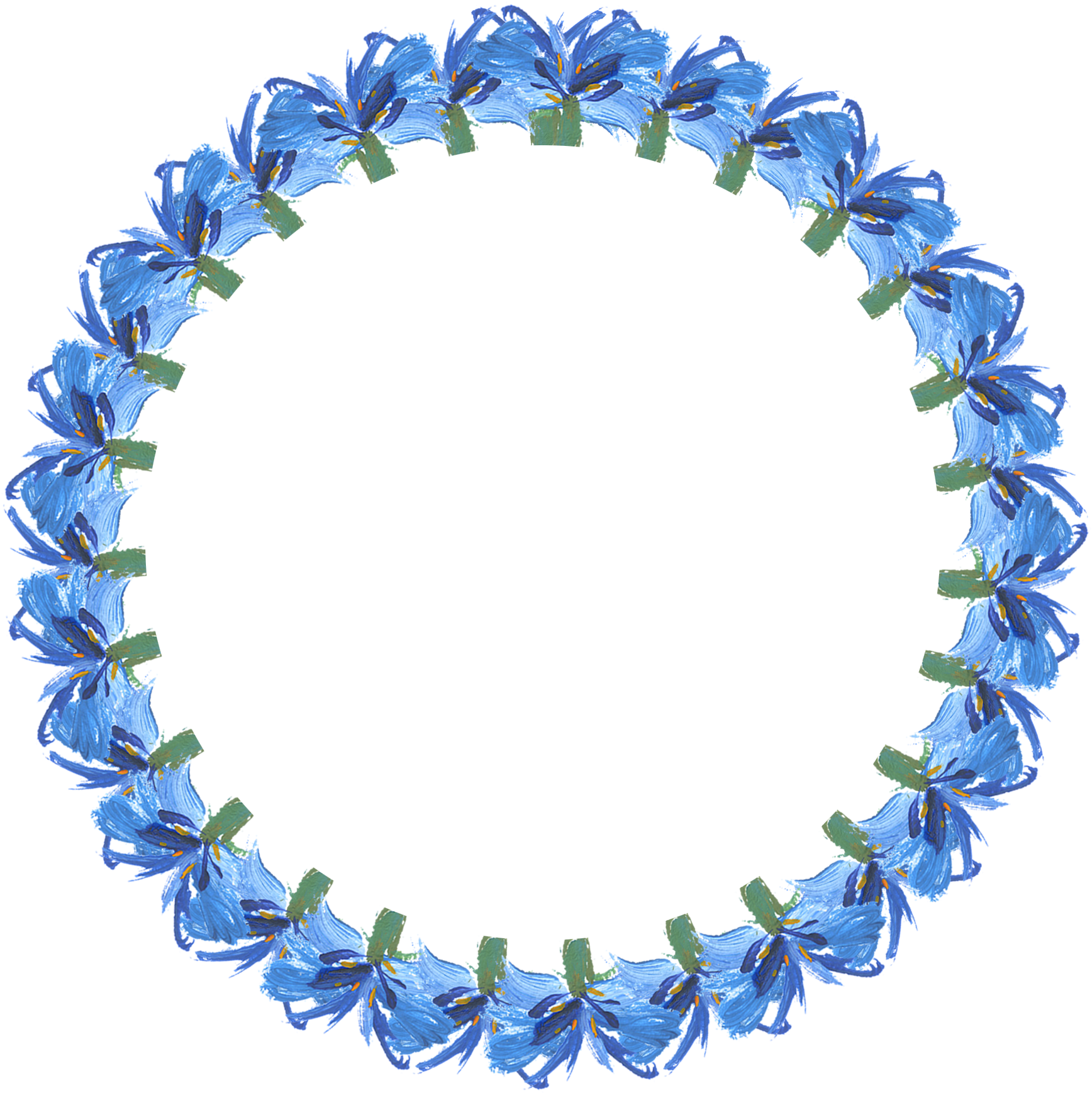 Simple Stylish Border Watercolor Png And Psd - Circle Clipart (2000x2000), Png Download