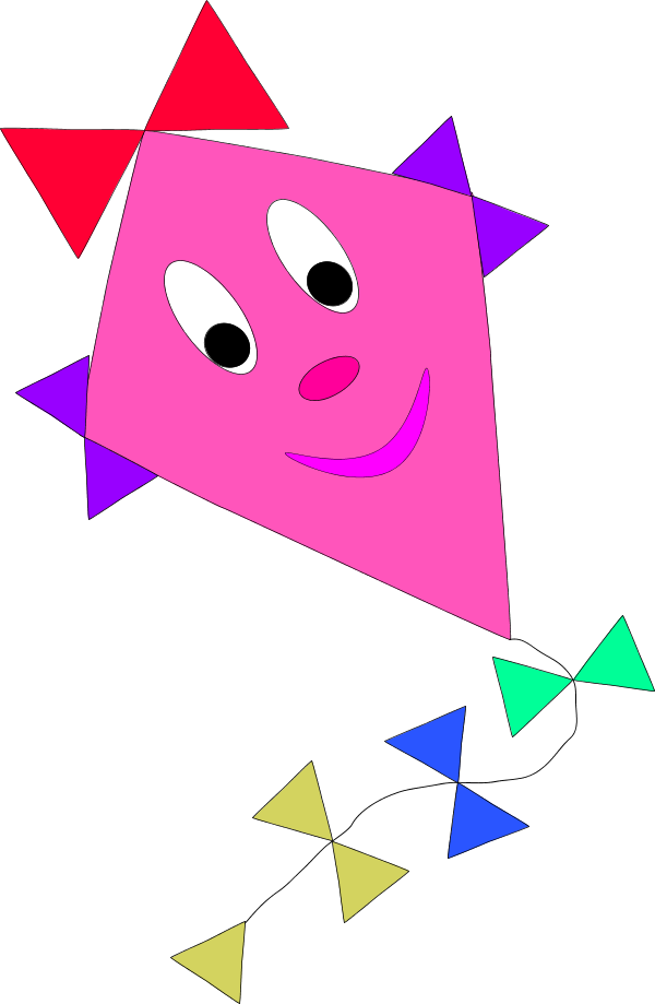 Kite Clipart Long - Kite Cartoon Clipart - Png Download (600x919), Png Download